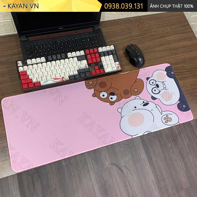 Lót chuột chống nước cỡ lớn 80x30cm dày 3mm CUTE-77-80X30
