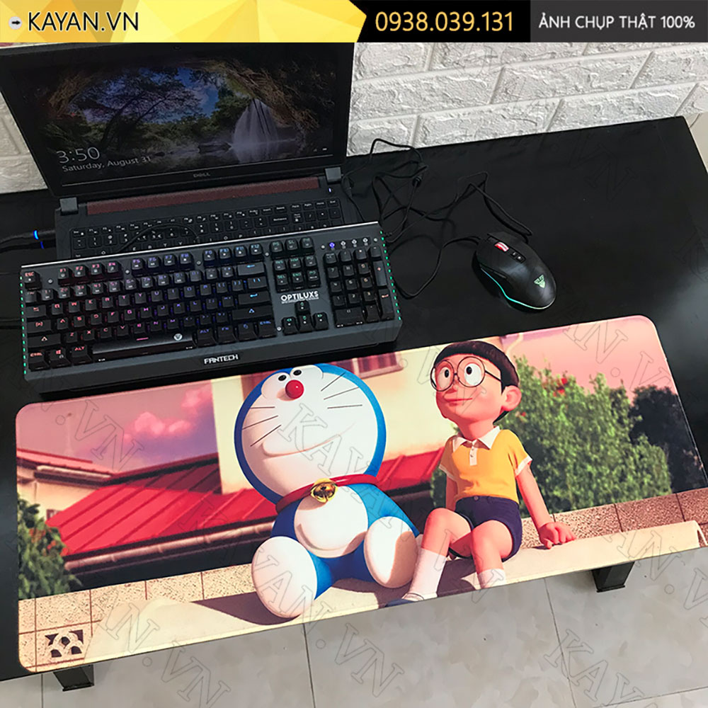 Lót chuột chống nước cỡ lớn 90x40cm dày 3mm DORAEMON-02-90X40