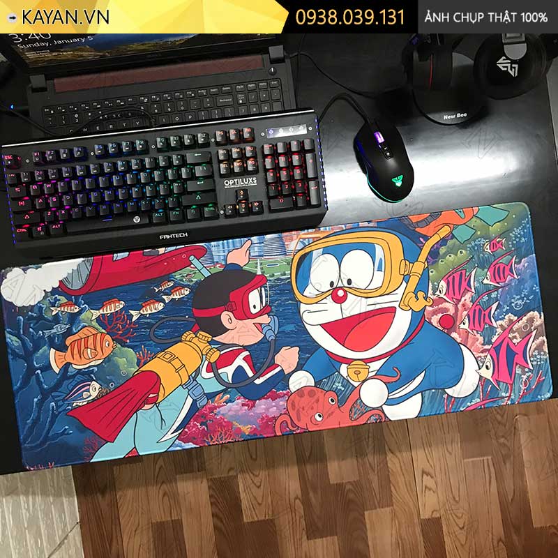 Lót chuột chống nước cỡ lớn 80x30cm dày 3mm DORAEMON-04-80X30