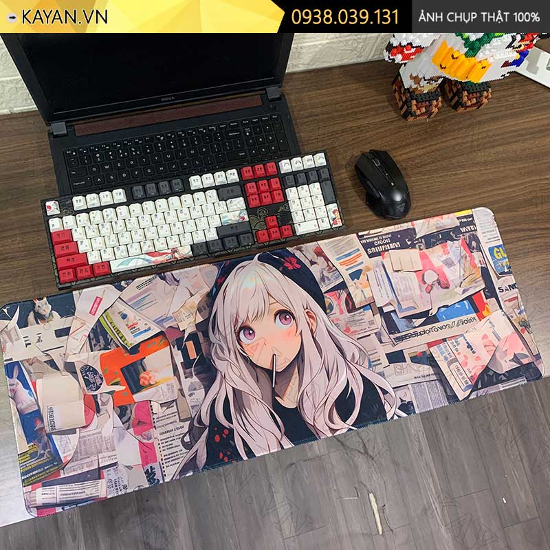 Lót chuột chống nước cỡ lớn 80x30cm dày 3mm GIRL-01-80X30