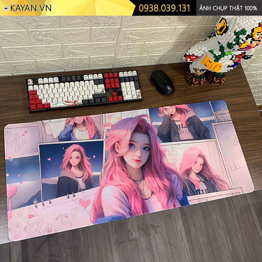 Lót chuột chống nước cỡ lớn 90x40cm dày 3mm GIRL-03-90X40