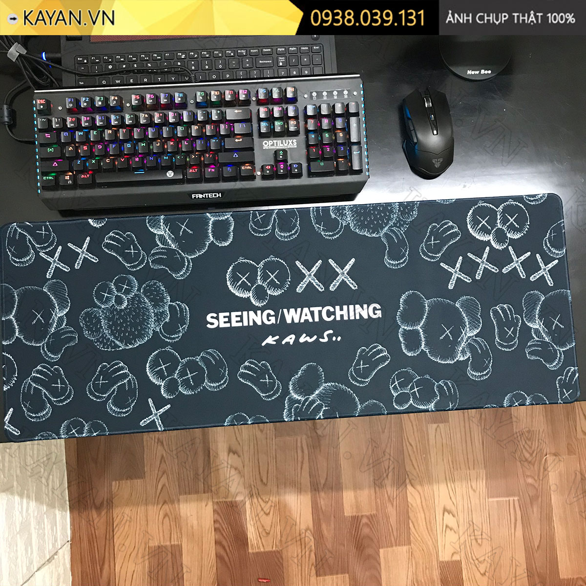 Lót chuột chống nước cỡ lớn 70x30cm dày 3mm KAWS-01-70X30