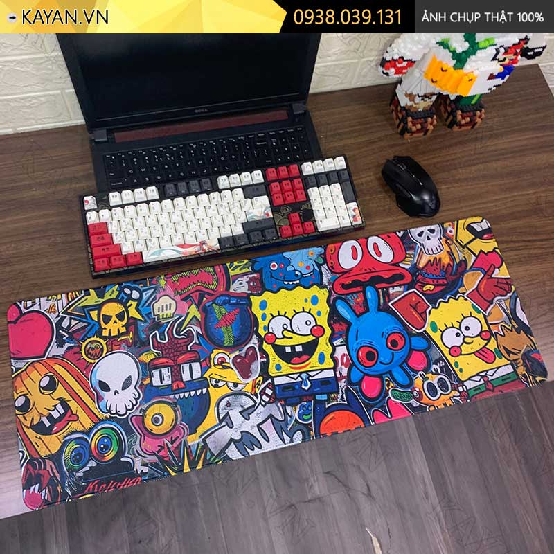 Lót chuột chống nước cỡ lớn 80x30cm dày 3mm STICKER-05-80X30
