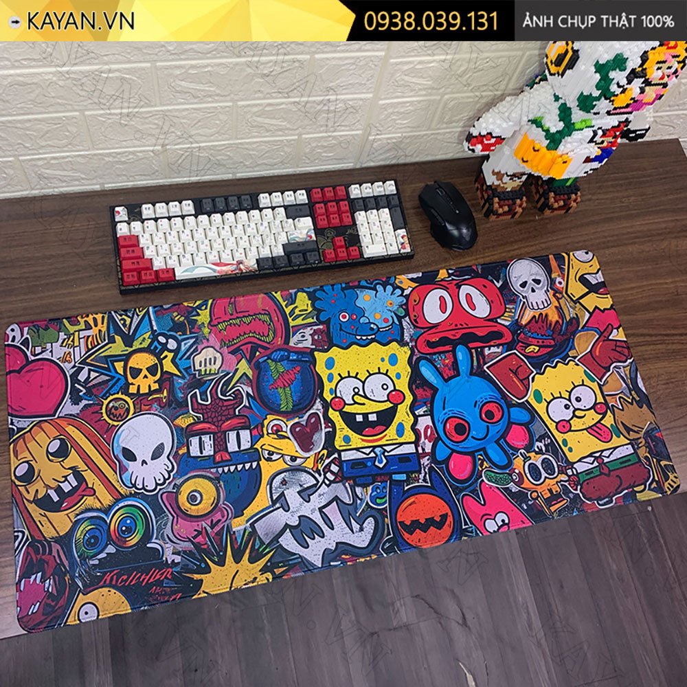 Lót chuột chống nước cỡ lớn 90x40cm dày 3mm STICKER-05-90X40