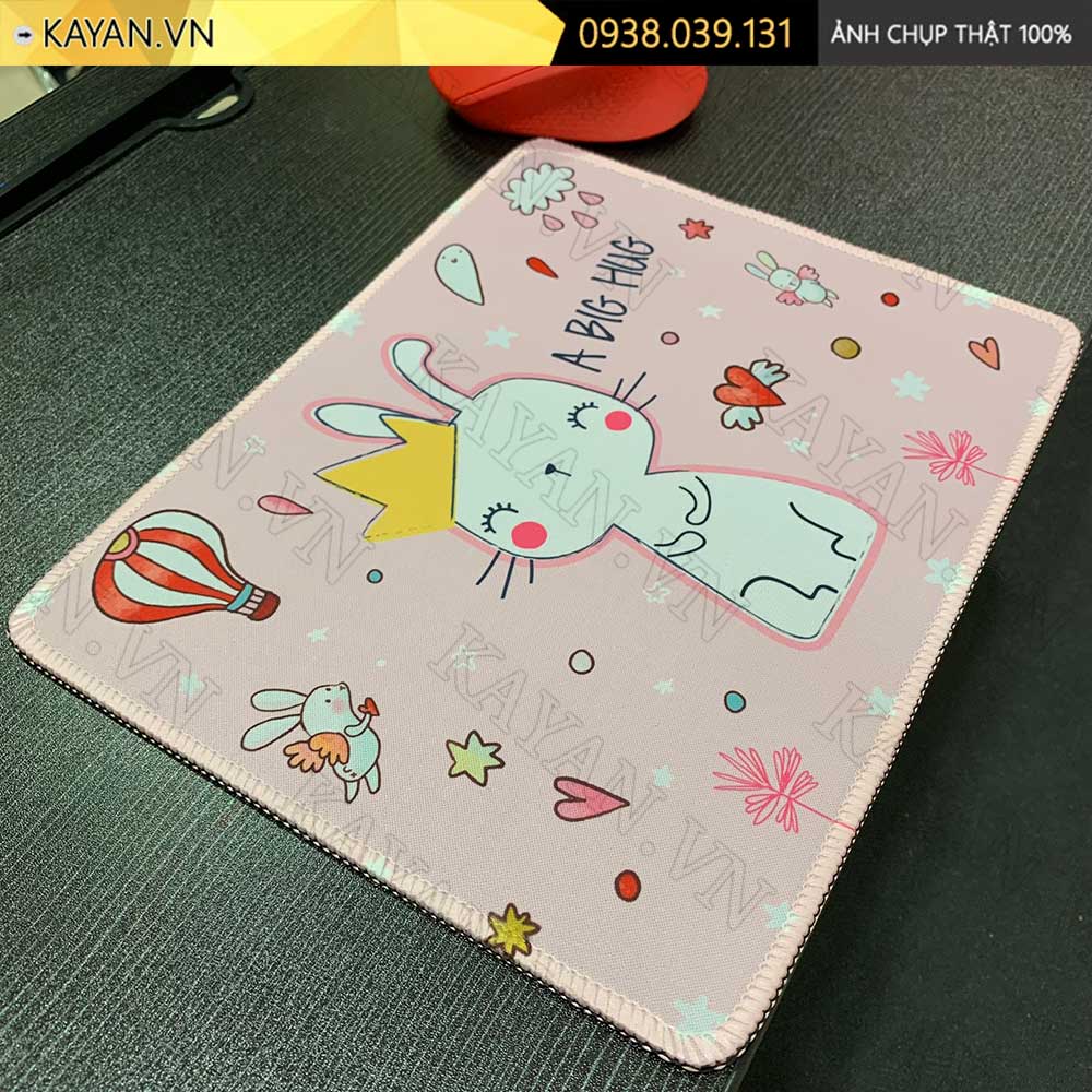 Lót chuột chống nước cỡ nhỏ 26x21cm dày 3mm S-38-26X21 (Thỏ hồng)