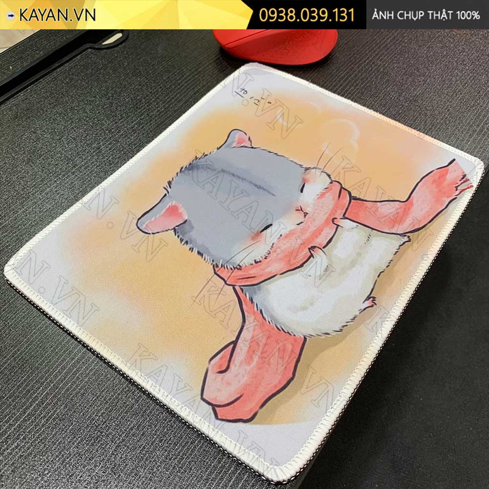 Lót chuột chống nước cỡ nhỏ 26x21cm dày 3mm S-10-26X21 (Hamster trắng)