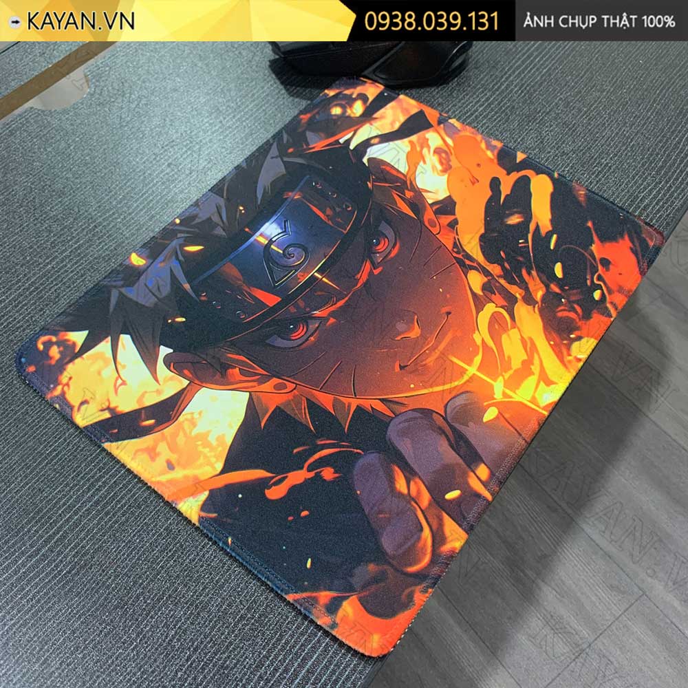 Lót chuột chống nước cỡ nhỏ 26x21cm dày 3mm S-184 (Naruto face)