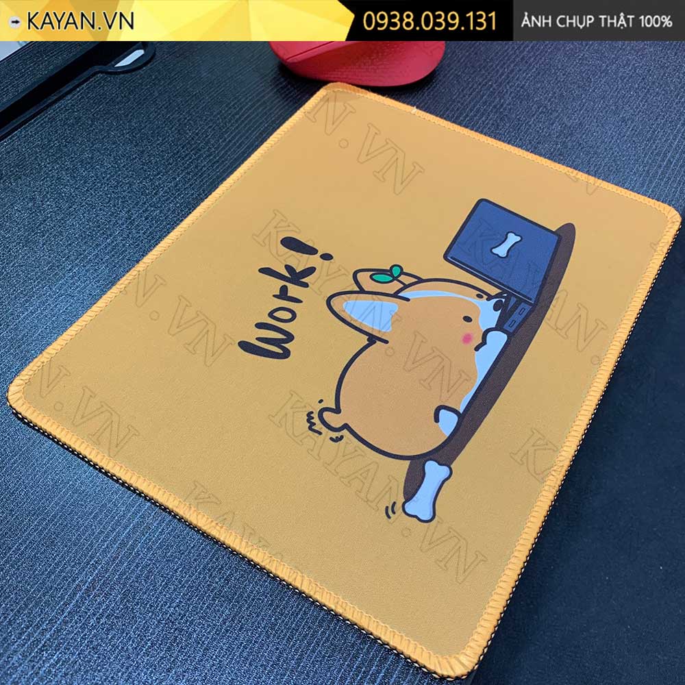 Lót chuột chống nước cỡ nhỏ 26x21cm dày 3mm S-29-26X21 (Corgi work)