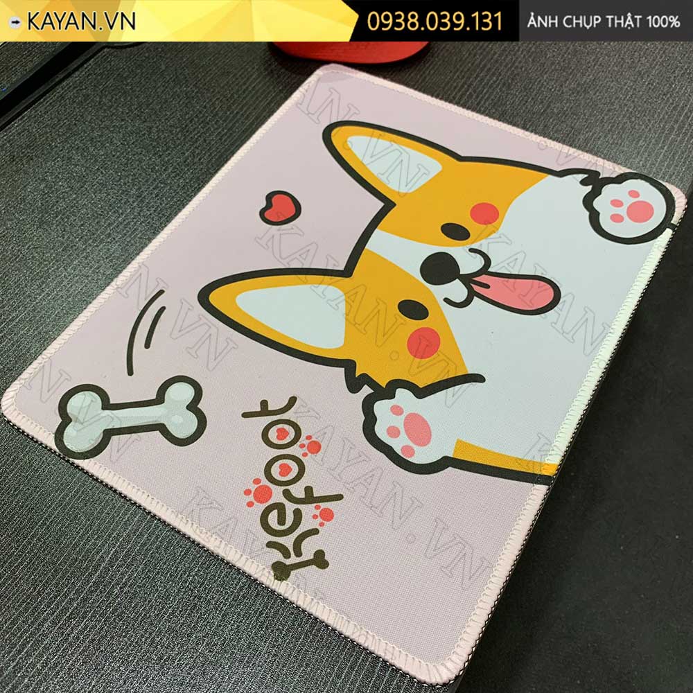 Lót chuột chống nước cỡ nhỏ 26x21cm dày 3mm S-84-26X21 (CUTE-60)