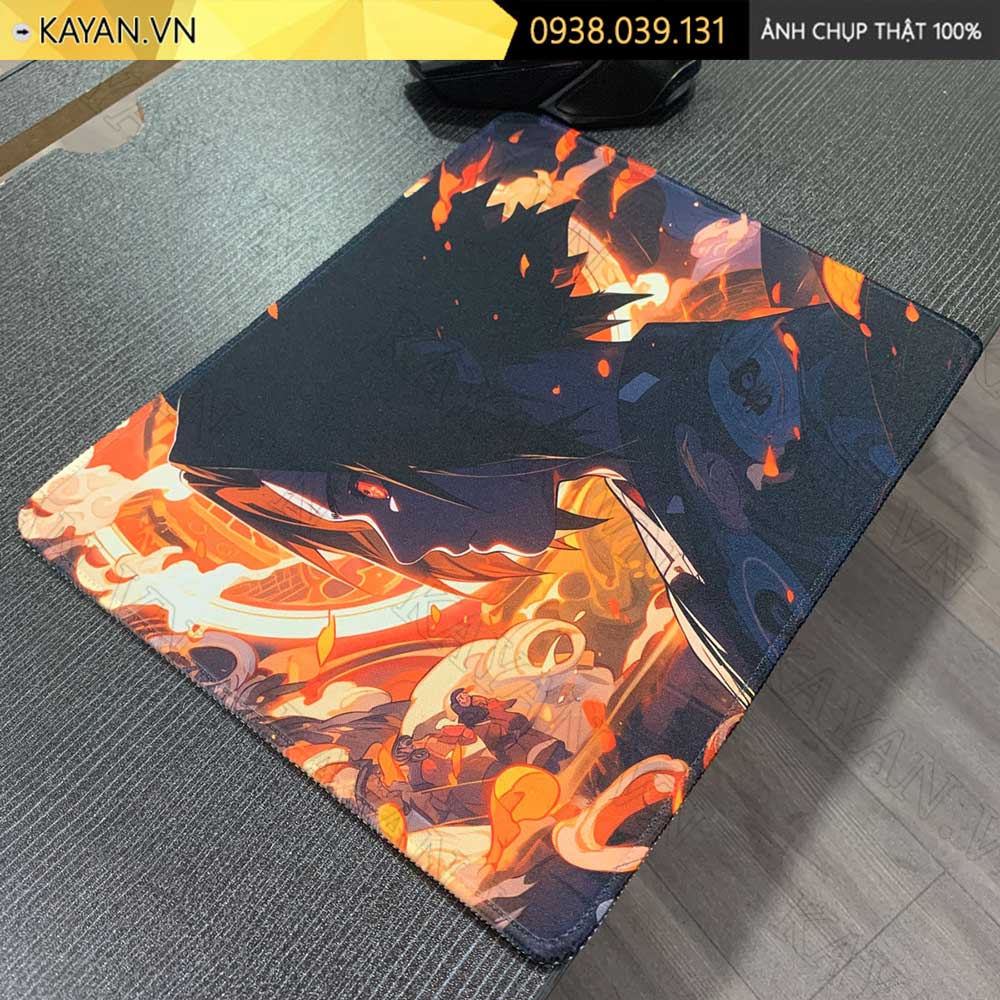 Lót chuột chống nước cỡ nhỏ 26x21cm dày 3mm S-185 (Sasuke face)