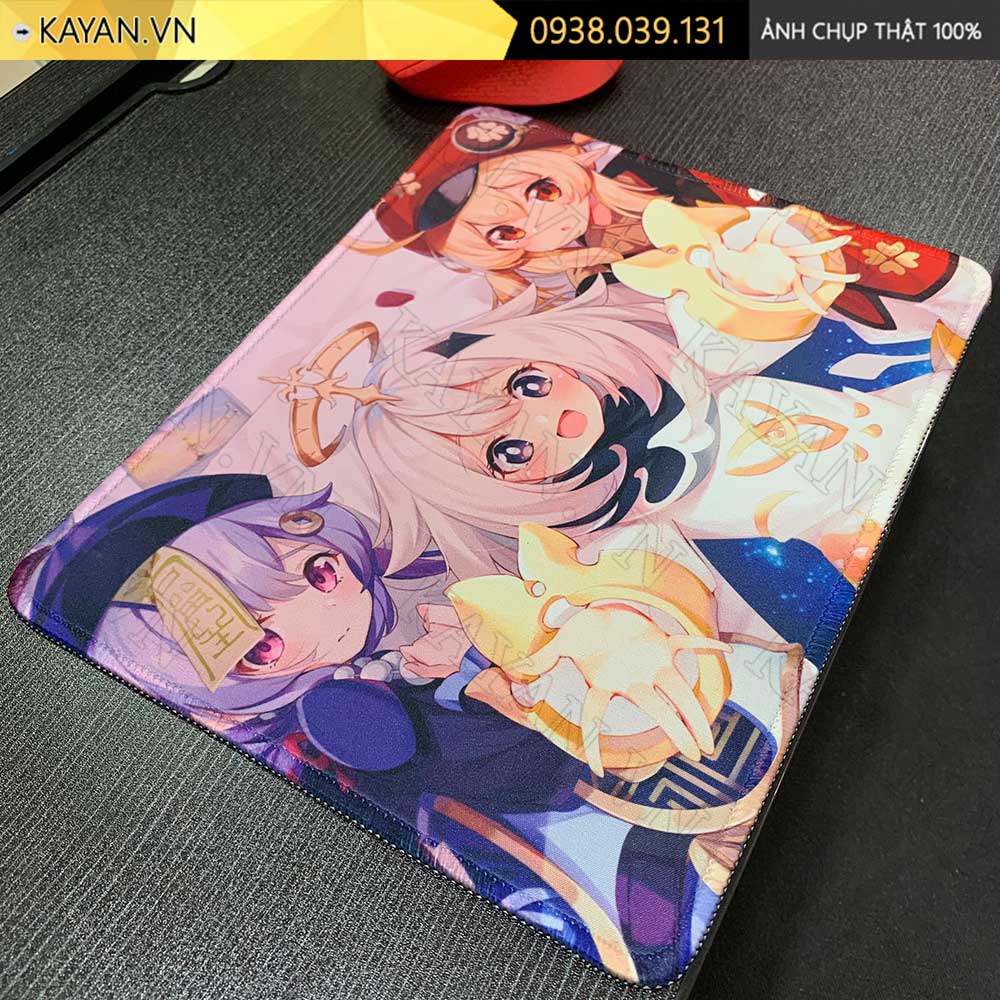 Lót chuột chống nước cỡ nhỏ 26x21cm dày 3mm S-75-26X21 (GENSHIN-02)