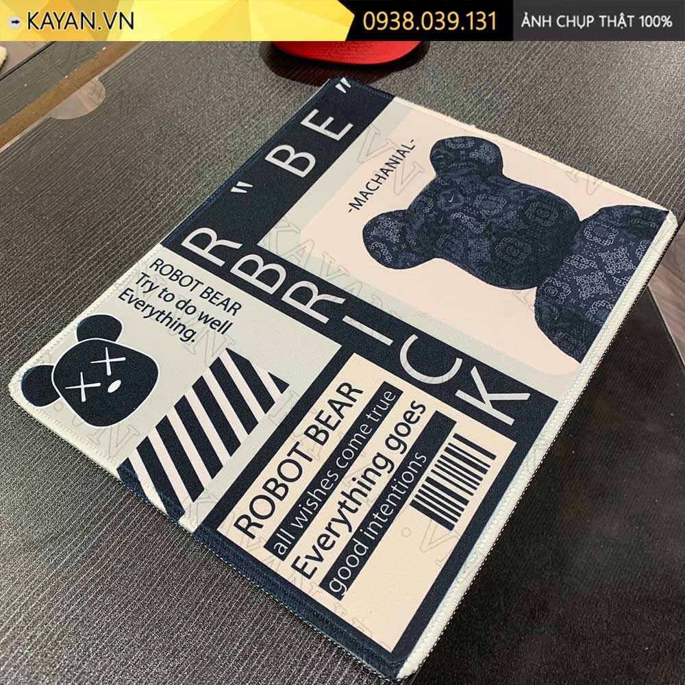 Lót chuột chống nước cỡ nhỏ 26x21cm dày 3mm S-95-26X21 (Bearbrick-08)