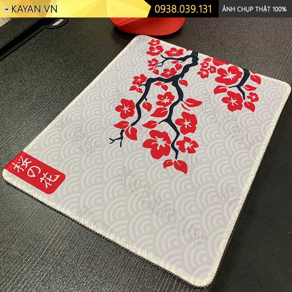 Lót chuột chống nước cỡ nhỏ 26x21cm dày 3mm S-72-26X21 (SAKURA-TRẮNG)