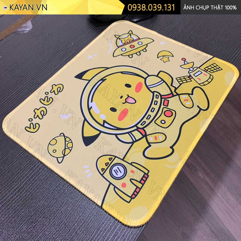 Lót chuột chống nước cỡ nhỏ 26x21cm dày 3mm S-143 (Pikachu vàng)
