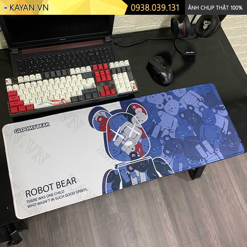 Lót chuột chống nước cỡ lớn 80x30cm dày 3mm BEARBRICK-07-80X30