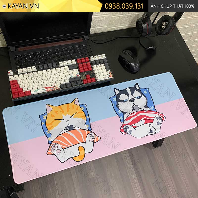 Lót chuột chống nước cỡ lớn 80x30cm dày 3mm CUTE-64-80X30