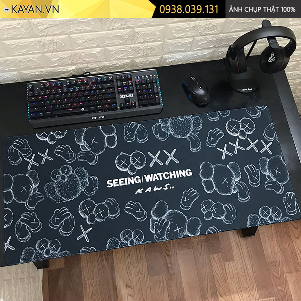Lót chuột chống nước cỡ lớn 90x40cm dày 3mm KAWS-01-90X40