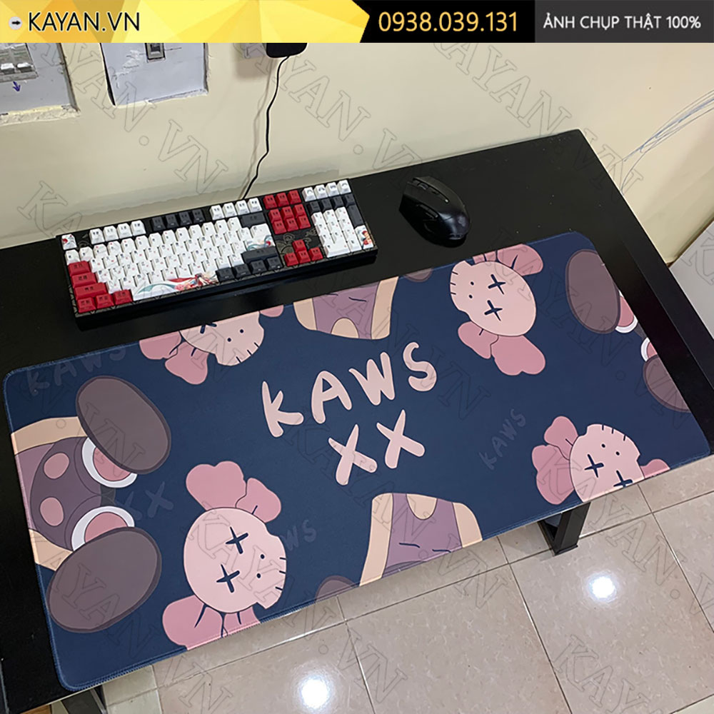 Lót chuột chống nước cỡ lớn 90x40cm dày 3mm KAWS-05-90X40