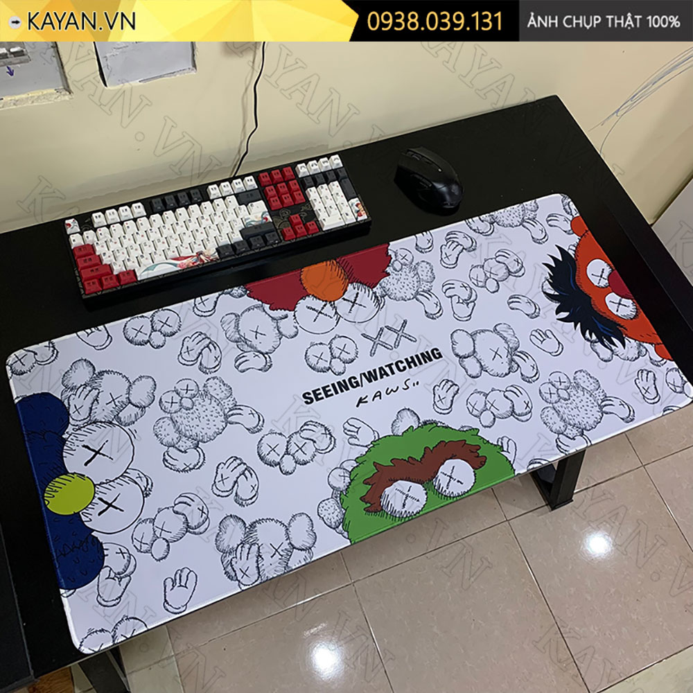 Lót chuột chống nước cỡ lớn 90x40cm dày 3mm KAWS-04-90X40