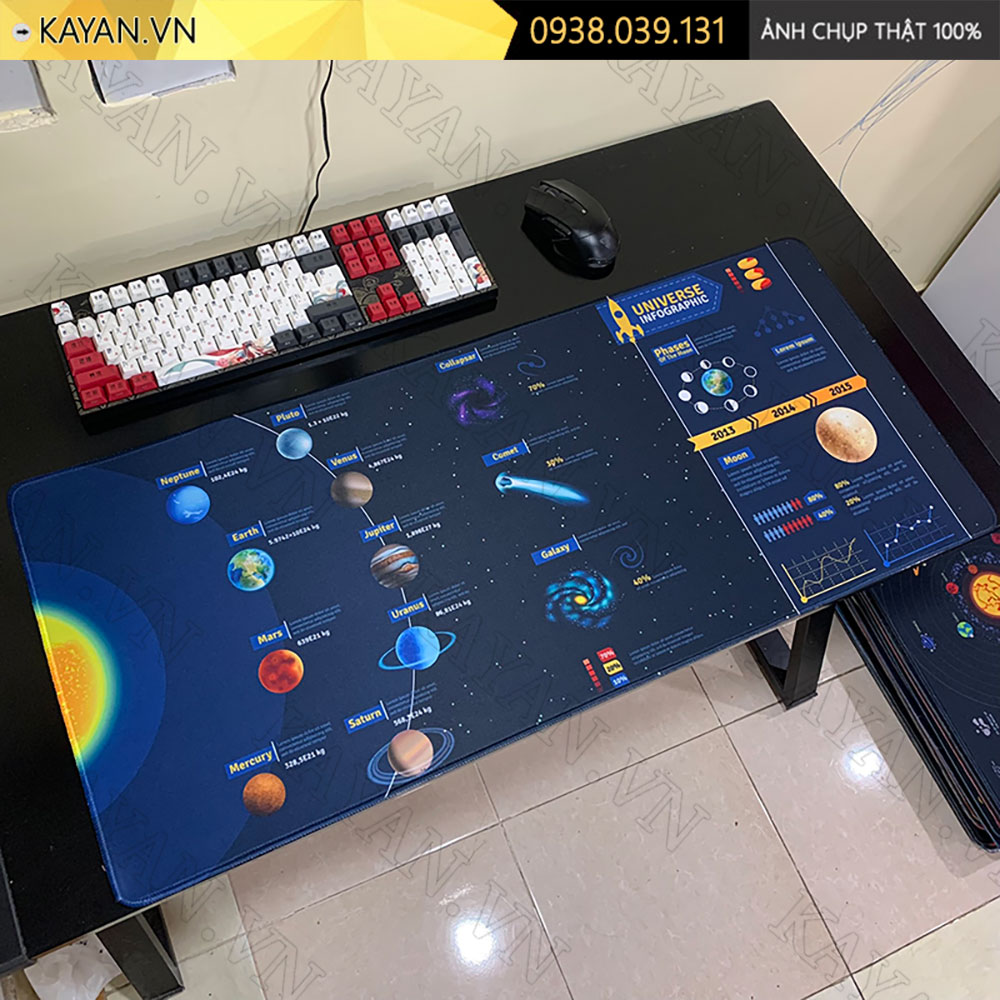 Lót chuột chống nước cỡ lớn 90x40cm dày 3mm UNIVERSE-06-90X40
