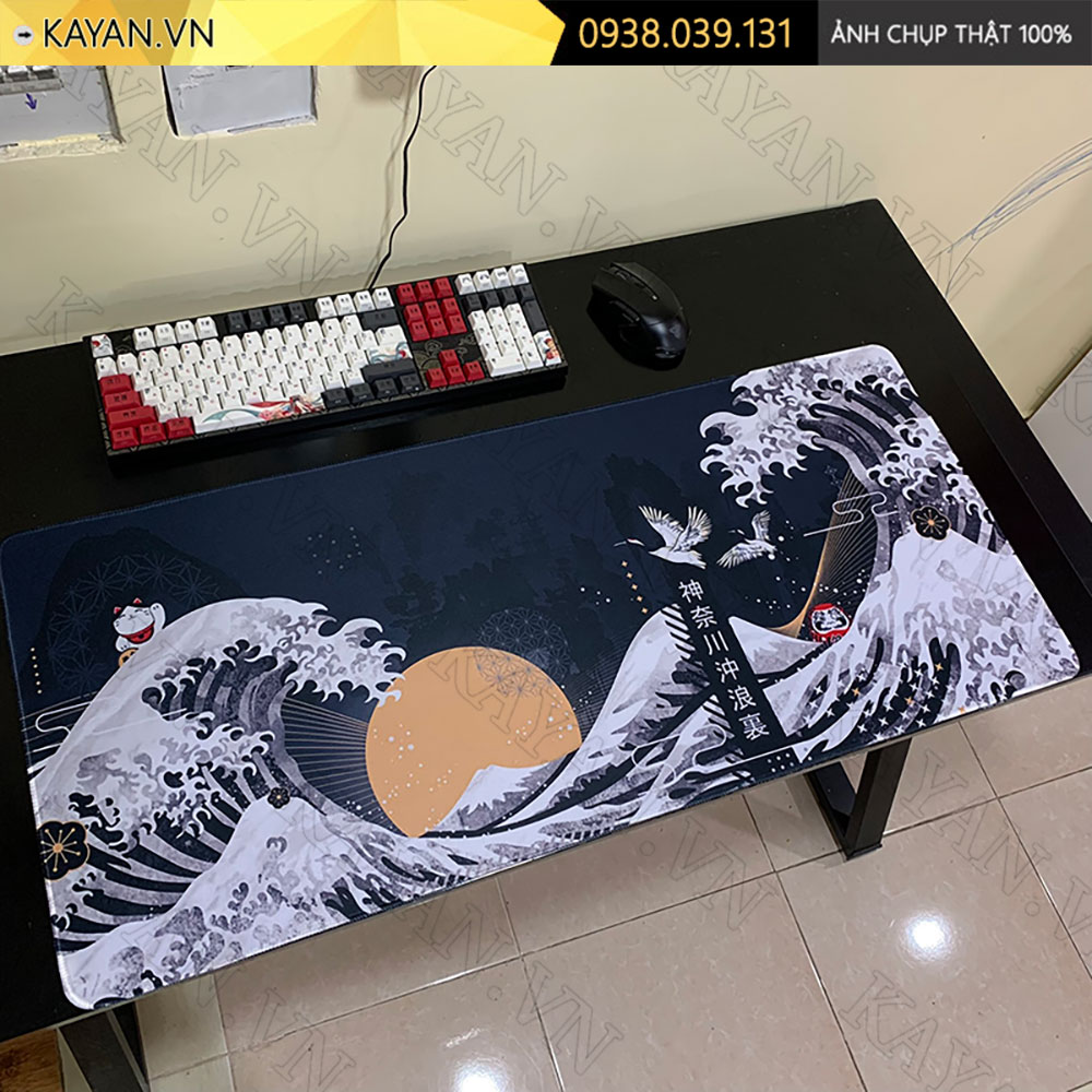 Lót chuột chống nước cỡ lớn 90x40cm dày 3mm WAVE-02-90X40