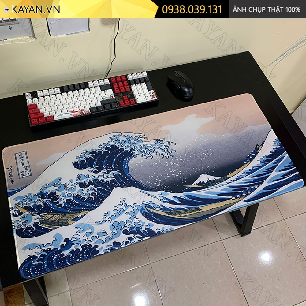 Lót chuột chống nước cỡ lớn 90x40cm dày 3mm WAVE-01-90X40