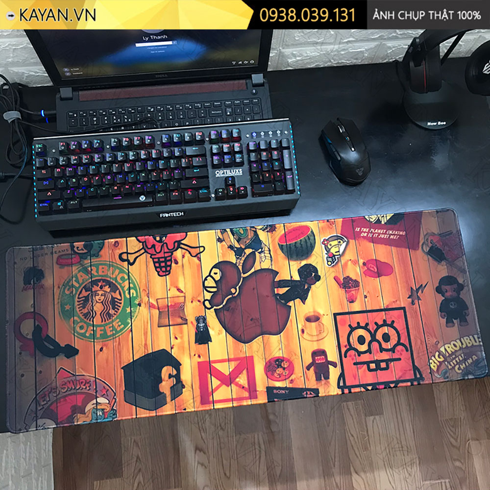 Lót chuột chống nước cỡ lớn 90x40cm dày 3mm STICKER-02-90X40
