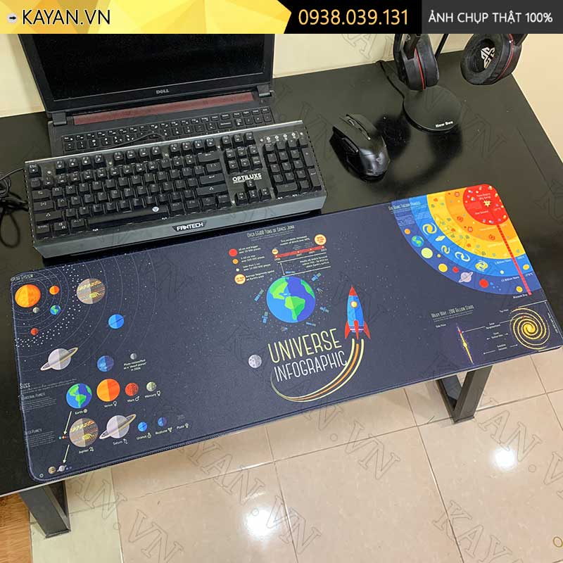 Lót chuột chống nước cỡ lớn 80x30cm dày 3mm UNIVERSE-01-80X30