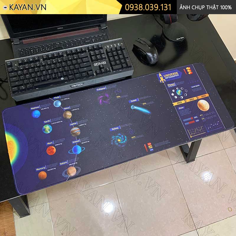 Lót chuột chống nước cỡ lớn 80x30cm dày 3mm UNIVERSE-06-80X30