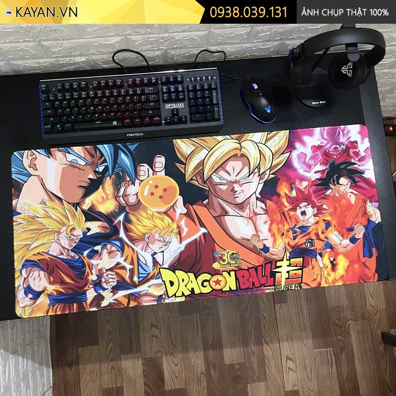 Lót chuột chống nước cỡ lớn 80x30cm dày 3mm DRAGONBALL-09-80X30