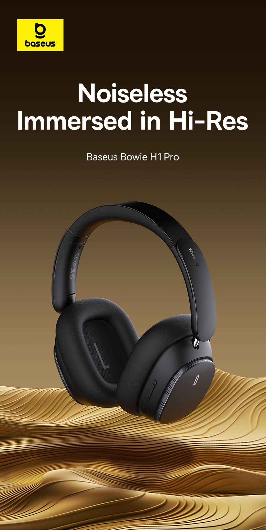 chube Tai nghe chụp tai Baseus Bowie H1 Pro Noise-Cancellation Wireless Headphones