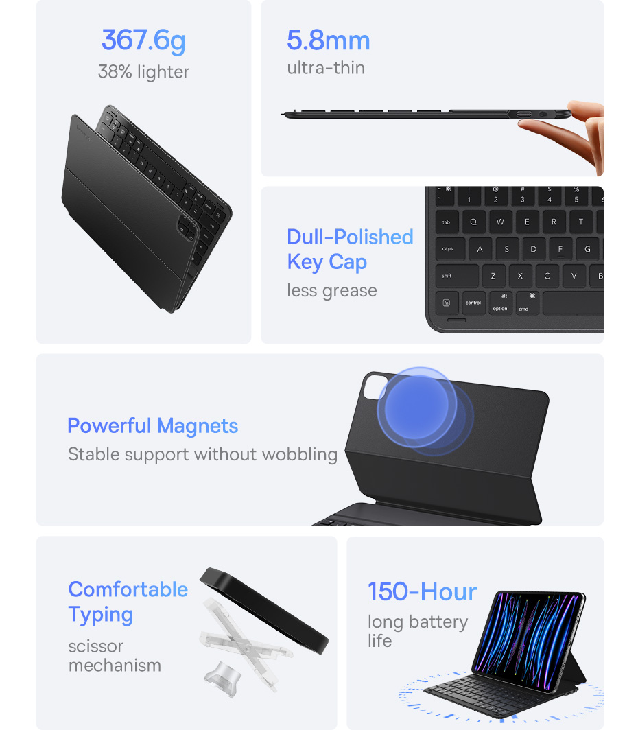 chube Bao da tích hợp bàn phím nam châm Baseus Brilliance