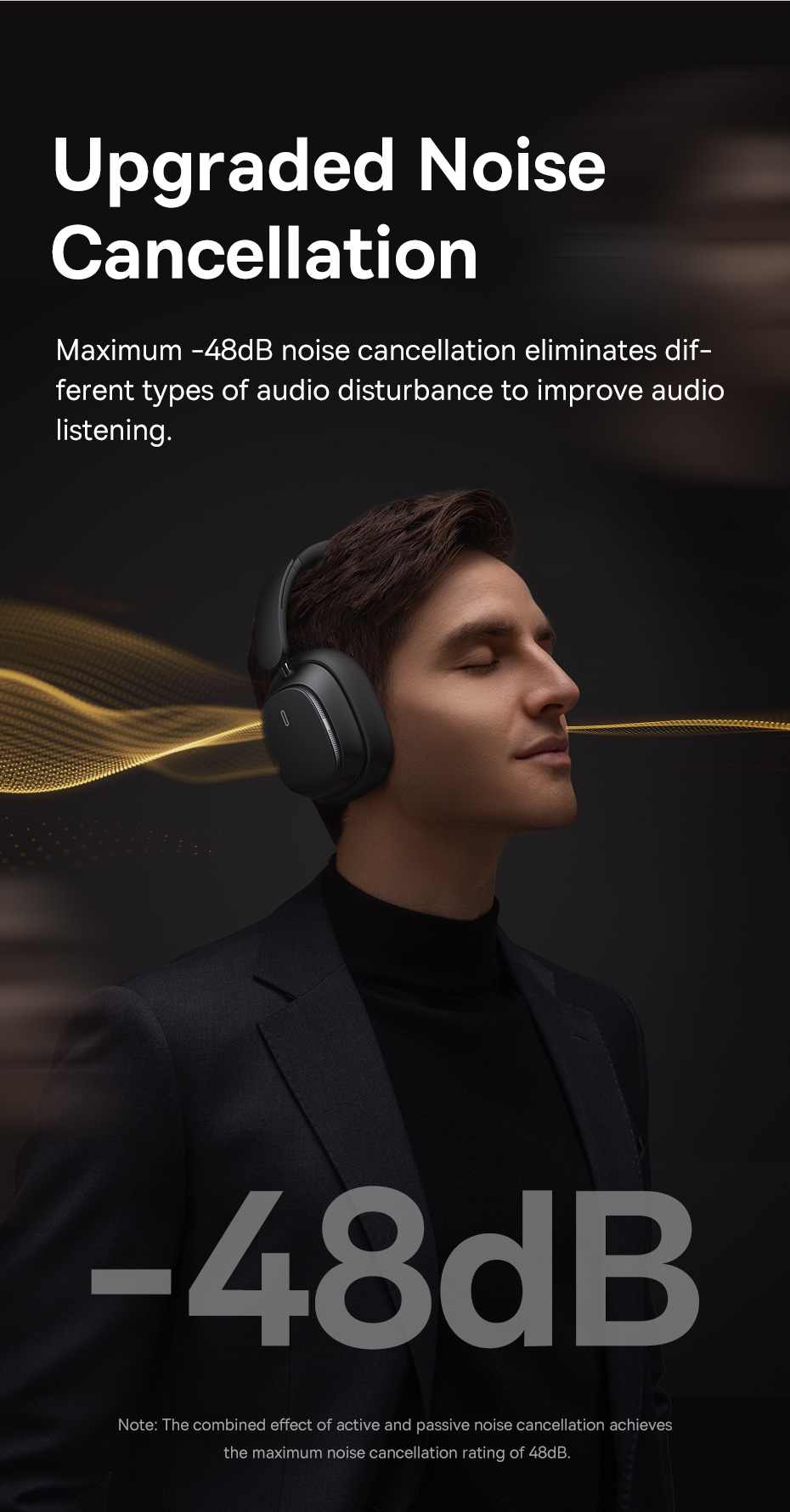 chube Tai nghe chụp tai Baseus Bowie H1 Pro Noise-Cancellation Wireless Headphones