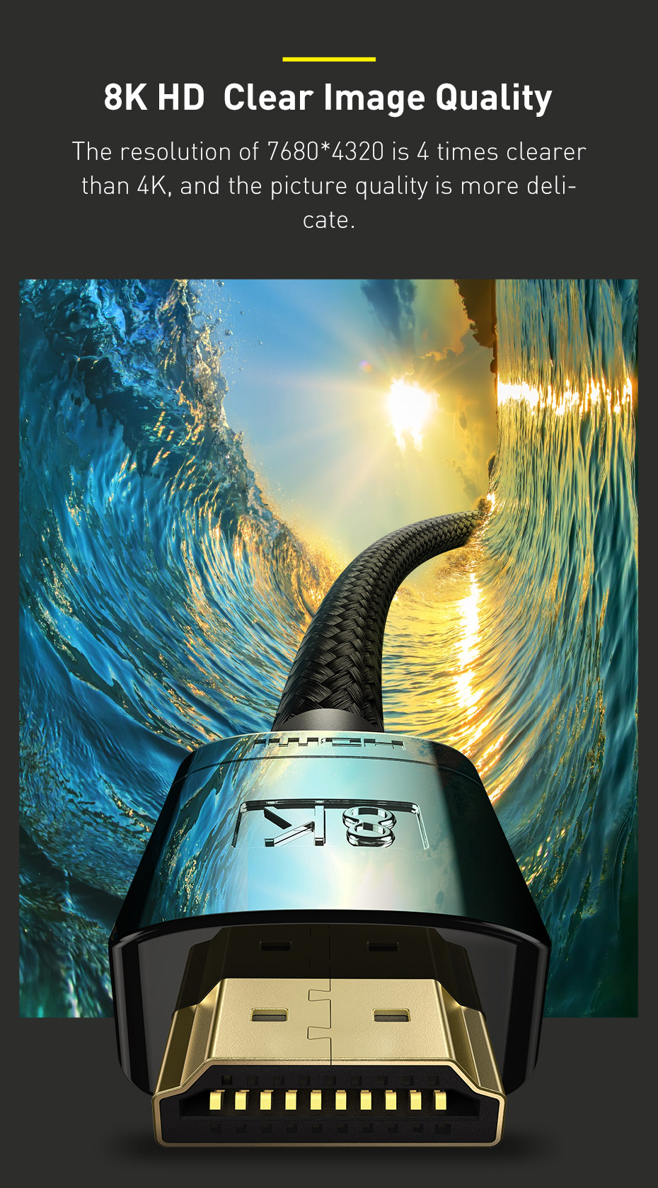 chube Cáp HDMI 2.1 8K Baseus High Definition Series