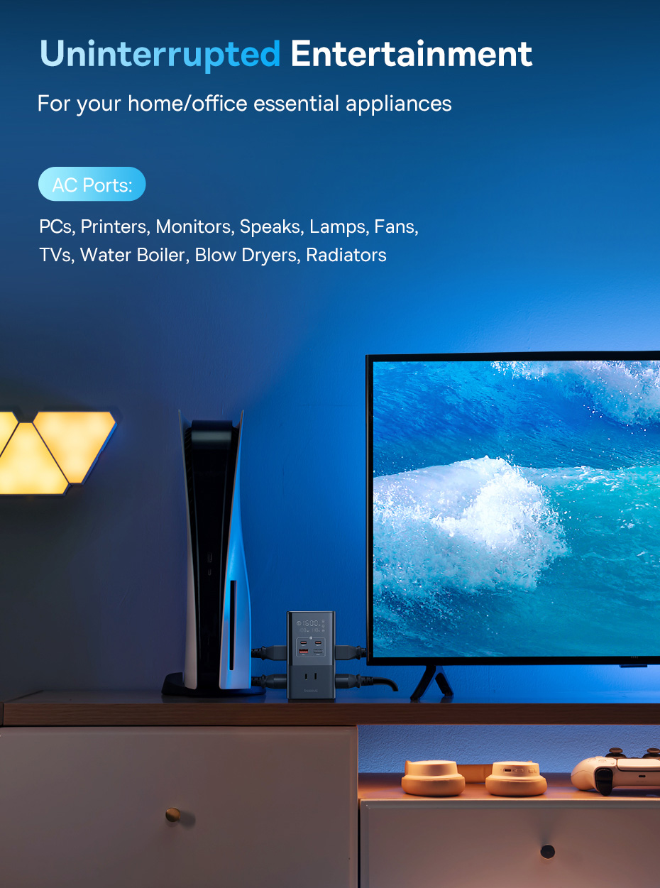 chube Bộ sạc nhanh 35W OS-Baseus PowerCombo Tower 6AC+2U+2C