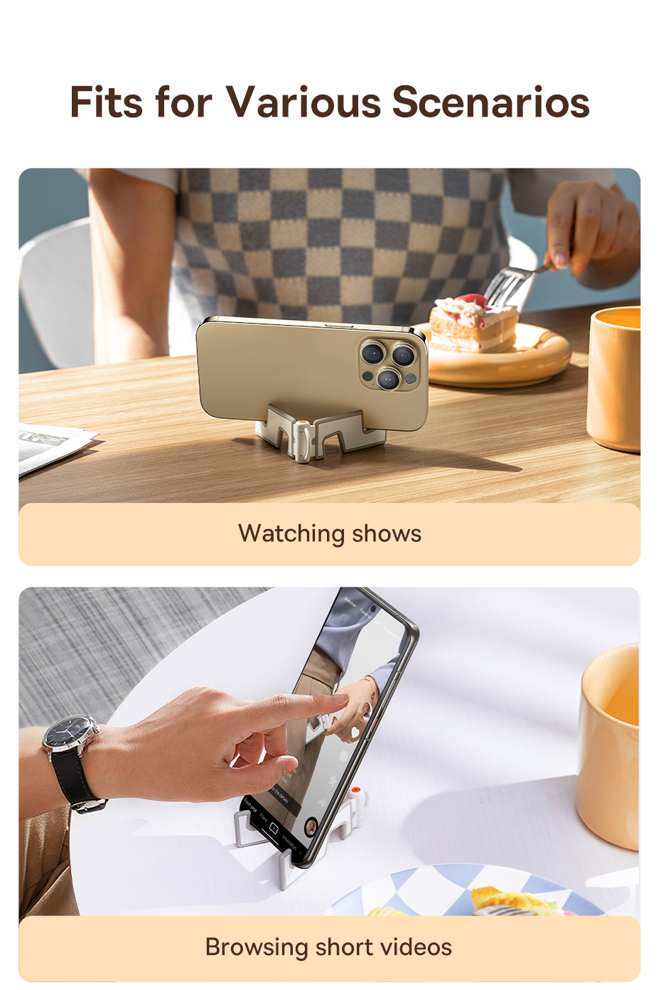 Giá đỡ điện thoại Baseus Portable Series Folding Phone Stand - độ ổn định cao