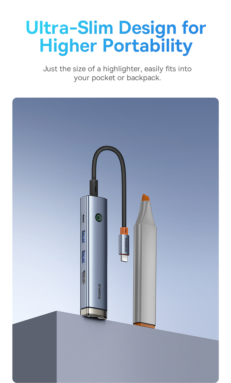 chube Hub Mở Rộng Kết Nối Baseus UltraJoy Series HUB AIR