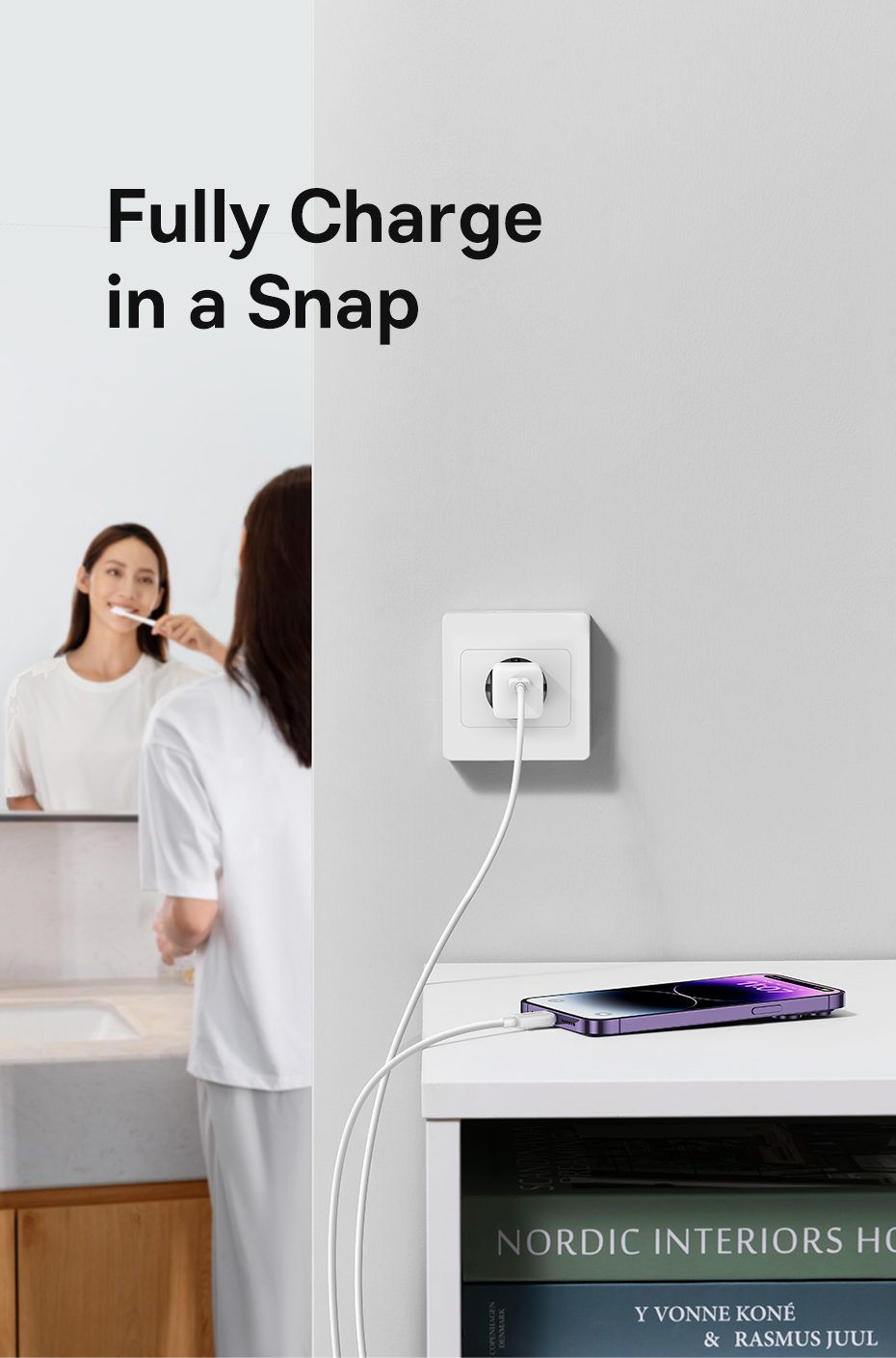 chube Bộ sạc nhanh Baseus GaN5 Fast Charger(mini) 1C 30W