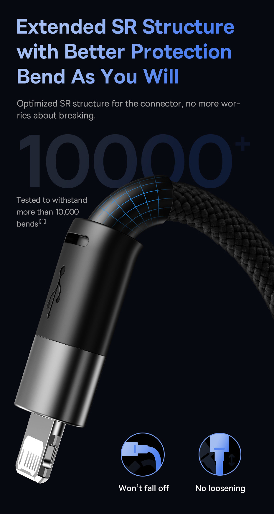 chube Cáp sạc 3 đầu Baseus StarSpeed 1-for-3 Fast Charging Data Cable USB to M+L+C 3.5A