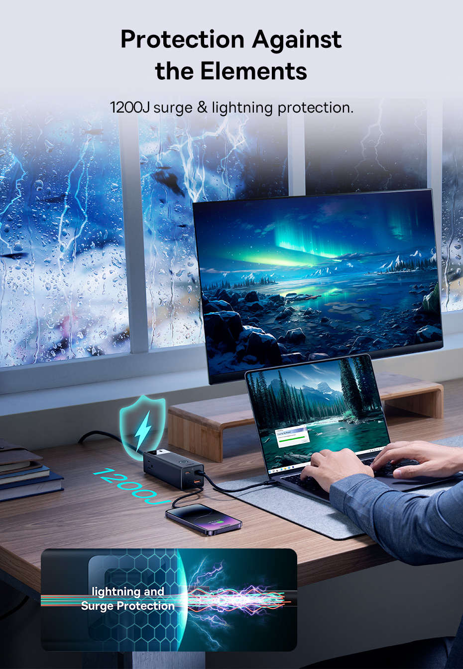 chube Bộ sạc nhanh 100W OS-Baseus PowerCombo Pro 3AC+2U+2C