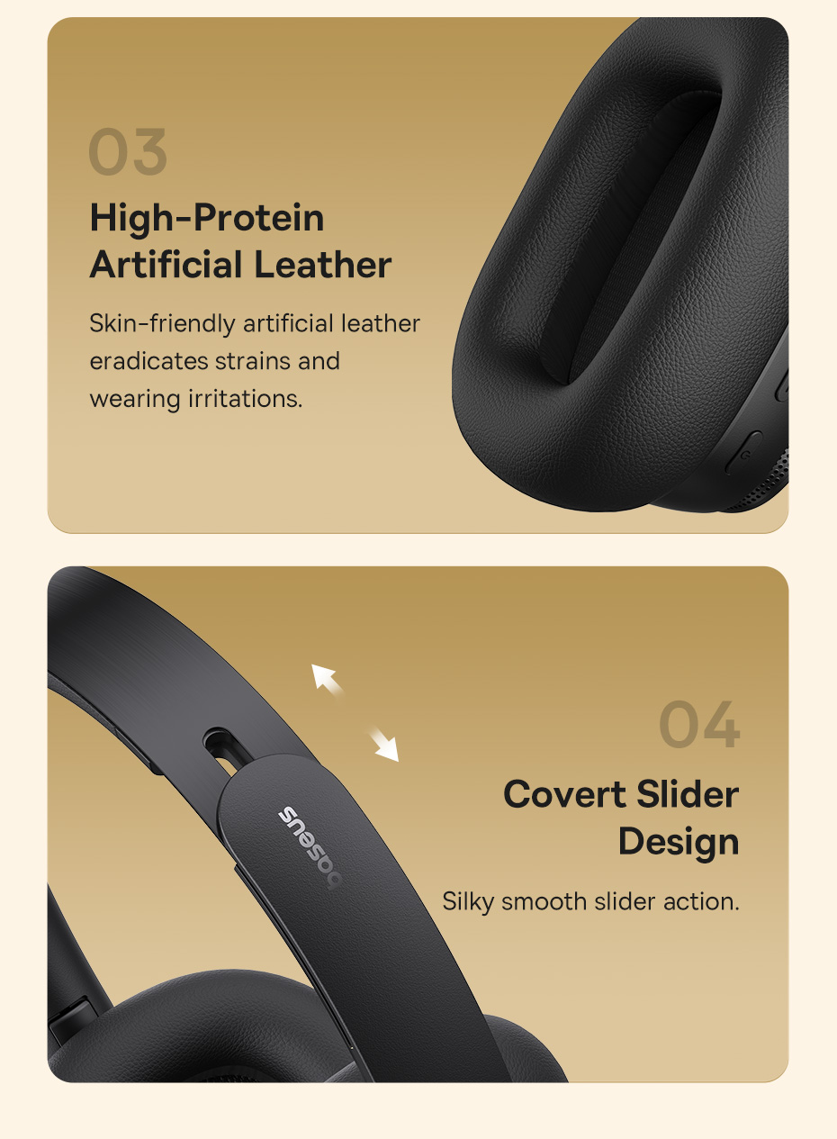 chube Tai nghe chụp tai Baseus Bowie H1 Pro Noise-Cancellation Wireless Headphones