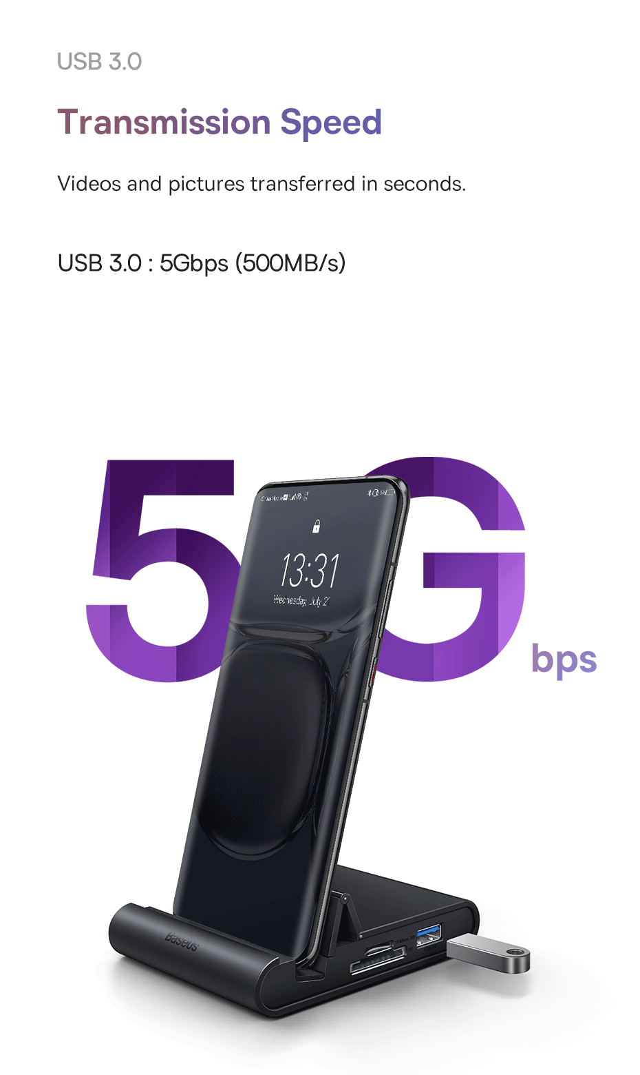 Hub mở rộng Baseus Mate Docking Station Pro
