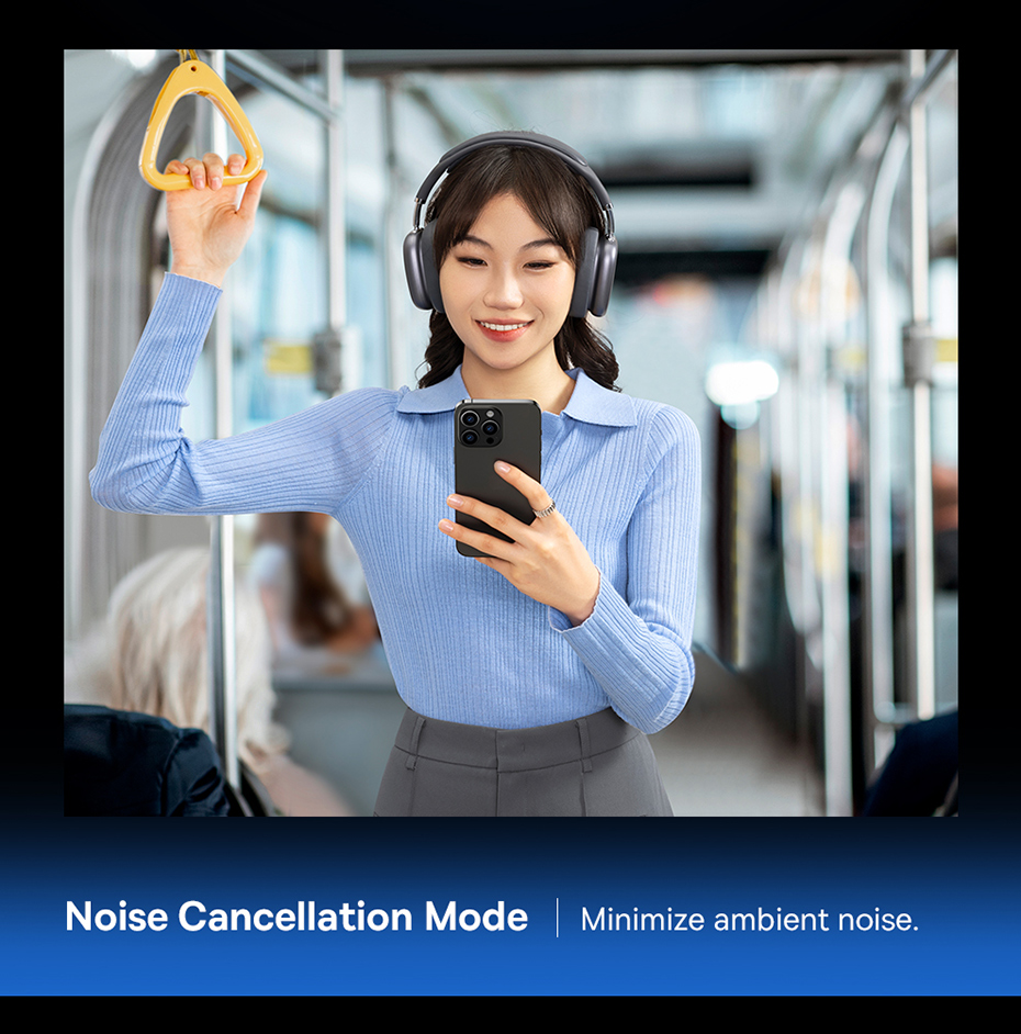 chube Tai nghe chụp tai chống ồn chủ động Baseus Bowie H2 ANC Wireless