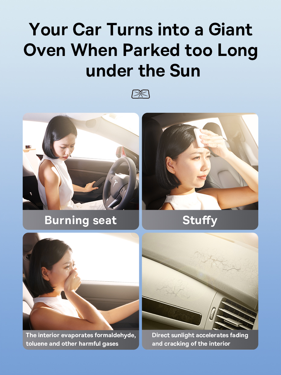 chube Dù 2 lớp che nắng kính chắn gió Baseus CoolRide Sun Shade Umbrella Lite