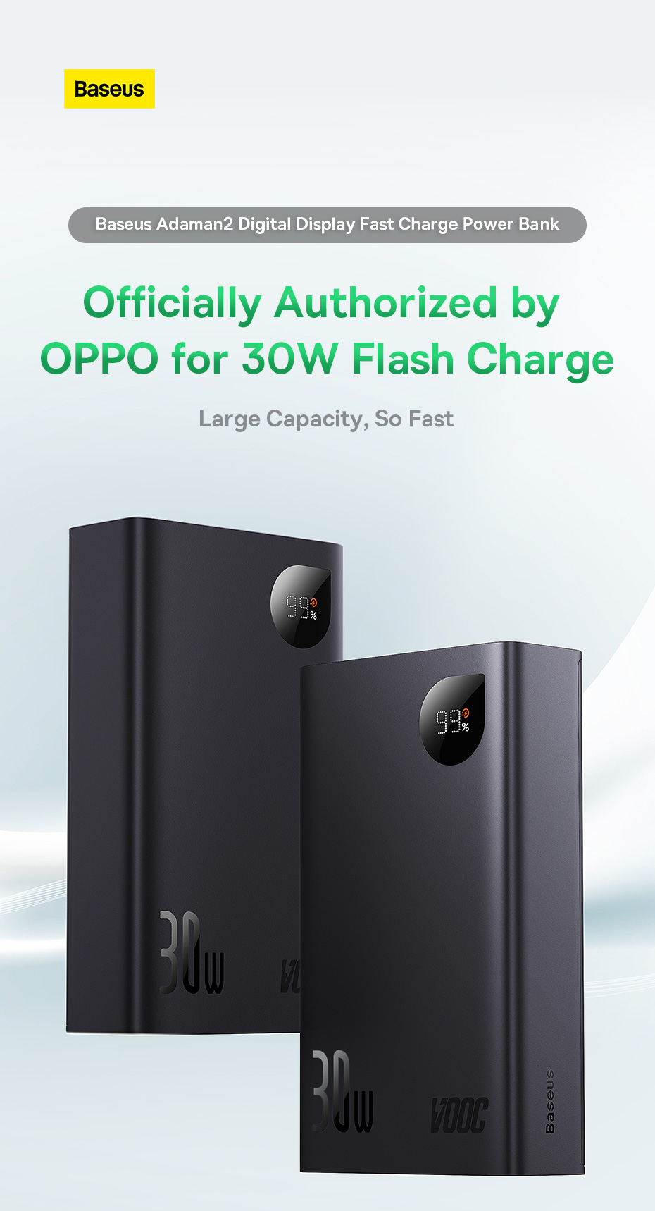 chube Pin dự phòng 30W OS-Baseus Adaman2 VOOC Edition 20000mAh