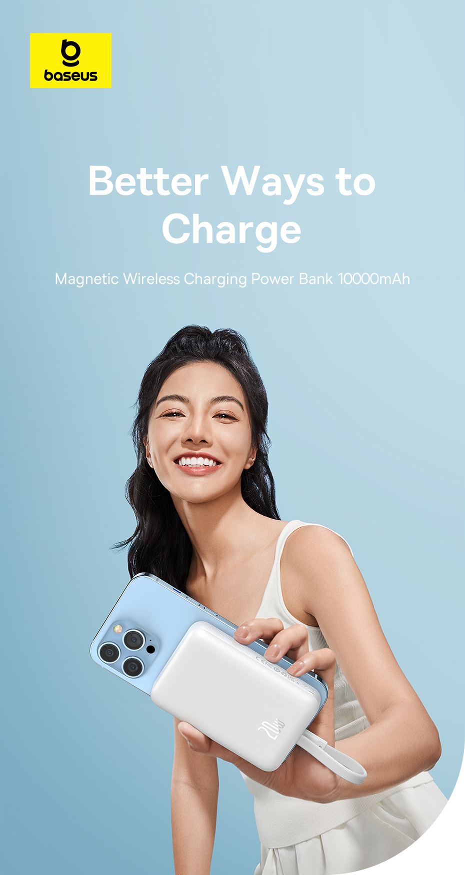 chube Sạc dự phòng không dây 30W OS-Baseus Magnetic Mini