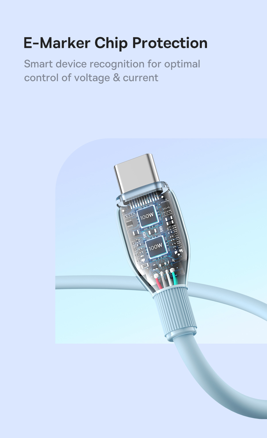 chube Cáp sạc nhanh 100W Baseus Pudding Series C to C