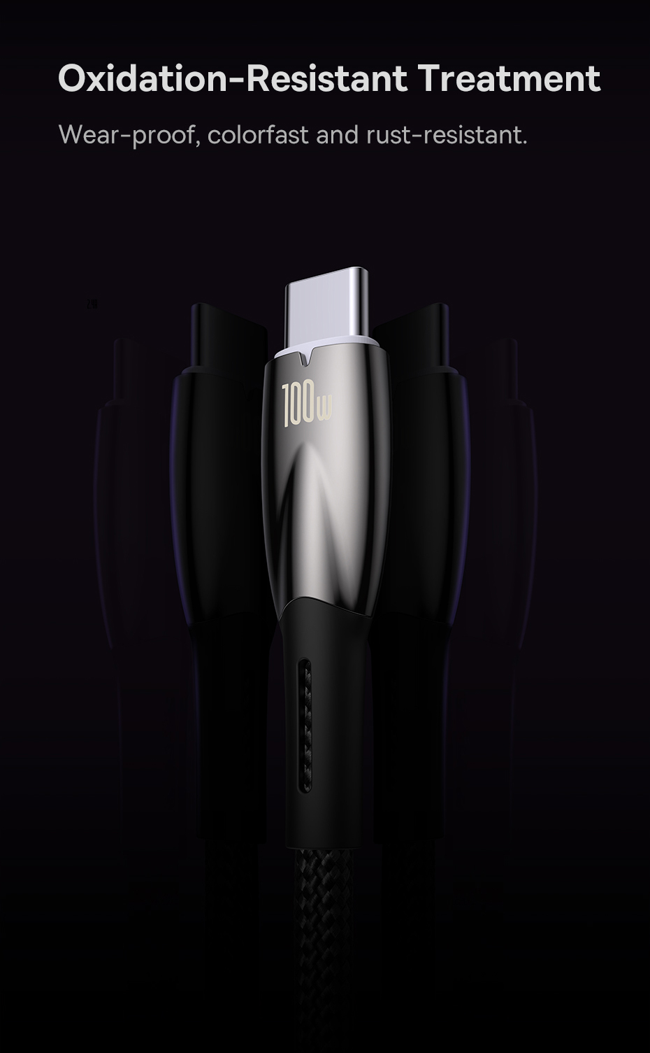 chube Cáp sạc nhanh 100W Baseus Glimmer Series Fast Charging Data Cable USB to Type-C