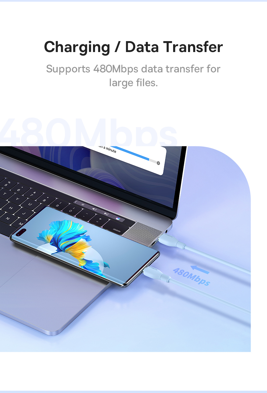 chube Cáp sạc nhanh 100W Baseus Pudding Series C to C