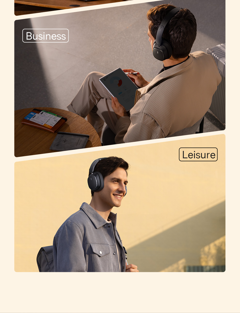 chube Tai nghe chụp tai Baseus Bowie H1 Pro Noise-Cancellation Wireless Headphones